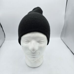 George Beanie  Adult One Size Black Knit Acrylic Blend Snow Ski Outdoors